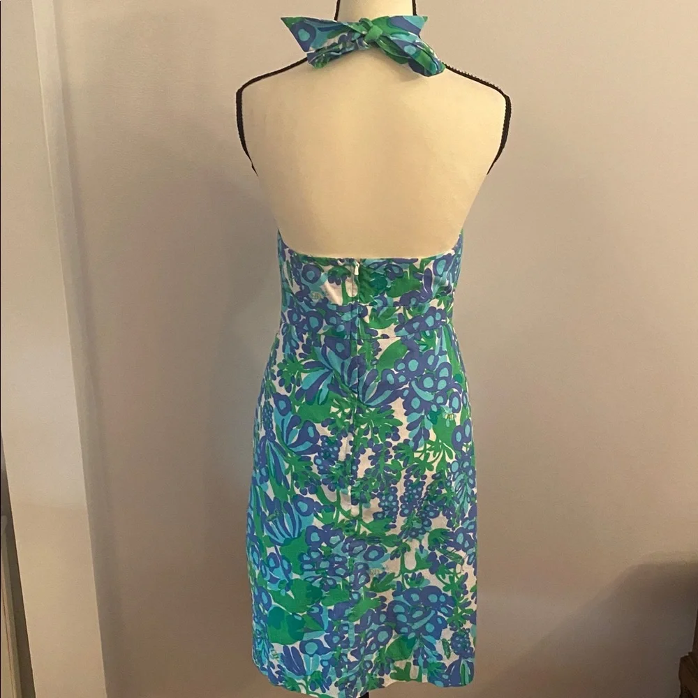 Lilly Pulitzer size zero cotton halter dress excellent condition - Picture 5 of 12